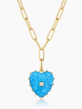 Thatch Malene Howlite Heart Clip Necklace